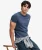 Essential Serif Logo T-shirt Slanke Pasvorm Blauw