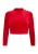 Faina Fluwelen overhemd met glitters Dames rood