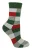 Dames geruite wol / zijde mix sokken – Groen Rood