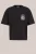 Blue Ridge – Heren heavyweight boxy fit T-shirt met print en embroidery – Boxy Fit – Zwart – Katoen –