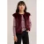 WE Fashion imitatiebont gilet – donkerrood