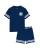 WE Fashion Nachtkledij  donkerblauw / wit
