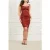 GUESS Renaissance Dress Dark Jam Red
