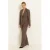 Claudia Sträter straight leg gestreepte pantalon met glitters – bruin