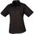 Premier Dames/Dames Popeline Blouse met Korte Mouwen (Zwart)
