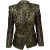 Balmain Metalen Brokaat Blazer in Gouden Acetaat