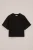 WE Fashion – Meisjes oversized T-shirt – Oversized – Zwart – Katoen –