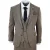 Heren Eikenbruin 3-delige Tweed Kostuum Vintage Haringbeen 1920s Retro Peaky Blinders
