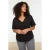 Trendyol Curve Dames Zwart Effen Kort Regular fit Grote maten T-shirts