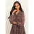 Expresso midi blousejurk – bruin