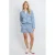 FLURESK straight regular waist gestreepte sweatshort blauw