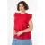 Zizzi rechtvallend blousetop met ruches Plus Size – rood