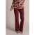 Yest flared broek – donkerrood