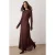 Damesjurken Unifarben Maxi Lange Casual Bodycon Bescheiden