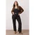 Trendyol Curve Dames Zwart Effen Recht Hoge taille Grote maten Jeans