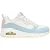 Skechers Dames Uno Stand On Air Suède Sneakers (Lichtblauw/Roze)