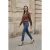Hoge taille skinny jeansbroek