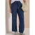 Broek met Wide Leg pijpen in denimlook