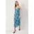Dames maxi-jurk met bloemenprint, geschikt voor overdag en ’s avonds.