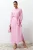 Trendyol Modest Dames Roze Effen Maxi Lang Casual Recht Modest Jurken