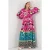 Geprinte V-Hals Maxi-Jurk