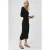 V-Hals Textured Maxi Tricot Jurk met Split