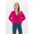 Caroll gebreid vest fuchsia met kabels
