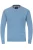 Redmond Casual Regular Fit Trui ronde hals lichtblauw, Effen