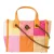 Kurt Geiger badstof shopper Hoxton Small oranje/roze