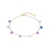 Luxenter Sterling zilveren 925 armband met Multicolour Zirkonia afgewerkt in 18K geel goud – Rolcon