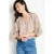 LOLALIZA gestreepte top taupe