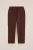 WE Fashion – Jongens loose fit joggingbroek met embroidery – Tapered – Donkerbruin – Katoen –