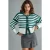 Gestreepte Gebreide Cardigan met Knopen Sluiting