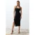 TRENDYOLMİLLA Dames Zwart Effen Midi Mouwloos Stijlvol/Avond Bodycon Jurken