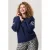 Miss Etam Plus gebloemde sweater donkerblauw