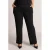 Colletta straight leg broek Plus Size – zwart