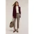Motivi Double-breasted Polyester-viscose Blazer Burgundy