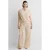 Mango wide leg regular waist broek beige