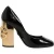 Dolce & Gabbana Zwarte Gouden Leren Logo Hakken Pumps Schoenen