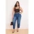 Trendyol Curve Dames Blauw Effen Mom Hoge taille Grote maten Jeans