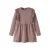 GUPPY MINI midi A-lijn jurk met broderie en print – oudroze