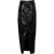 AmyLynn Dames Lupe metallic kokerrok met split aan de voorkant (Zwart metallic)