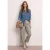 7/8 Wide Legs broek in een Loose Fit van linnen