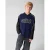 Shoeby oversized longsleeve met tekst – donkerblauw