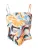 Urban Classics – Cropped AOP Satin Triangle Mouwloze top – M – Multicolours