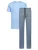 Mey Pyjama kort ‘Round Geo’  blauw