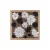 Roeckl Doek ‘DAHLIAS & STRIPES’  beige / donkerbeige / zwart / wit / natuurwit