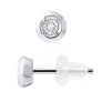 Diamanten oorknopjes 0,020 0,50 Cts Cts Illusion White Gold
