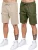 Kruze | 2-Pack Heren Cargo Shorts – BLK/LTGREY