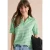 Cecil Dames Poloshirt met korte mouwen en strepen in Groen